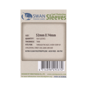 Koszulki na karty Swan Panasia 52x74 mm thin (cienkie) 160 sztuk