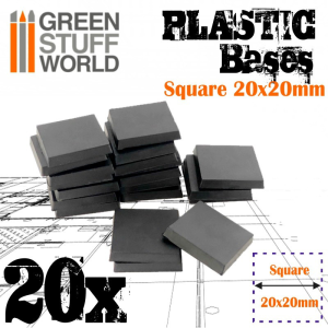 Plastikowe bazy kwadratowe 20x20 mm