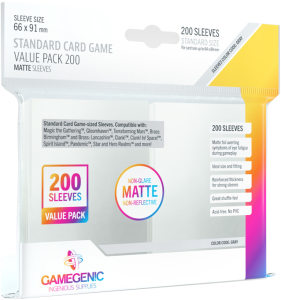 Koszulki na karty Gamegenic: Matte Value Sleeving Pack (66x91 mm) 200 sztuk