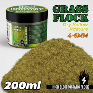 Green Stuff World: Posypka z trawki statycznej 4-6mm - Dry Yellow Pasture - 200 ml