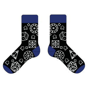 Socks: Meeples and Dice Black size 38-40