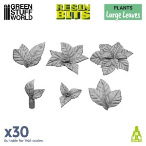 Green Stuff World: Duże liście (30 elementów)