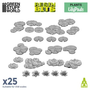 Green Stuff World: Lilie i wodne rośliny (25 elementów)