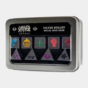 Shiver RPG: Gothic - "Silver Bullet" Metal Monster Archetype Dice Pack