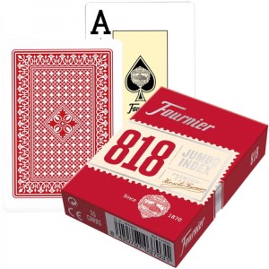 Karty do gry Fournier 818 Jumbo - czerwone