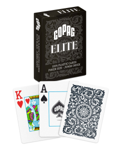 Plastikowe karty do gry: Copag 1546 Elite Jumbo Index - czarne