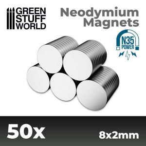 Green Stuff World: Magnesy Neodymowe 8x2mm - 50 szt. (N35)