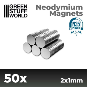 Green Stuff World: Magnesy Neodymowe 2x1mm - 50 szt. (N35)