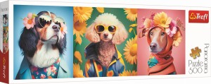 Puzzle 500 Panorama - Pokaz mody psia edycja