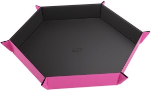 Gamegenic: Magnetic Dice Tray - Hexagonal - Black/Pink