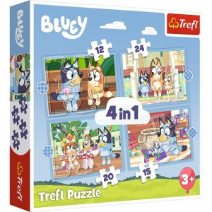 Puzzle 4in1 Bluey and her world