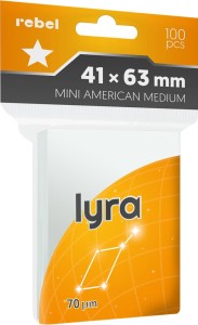 Rebel card sleeves: Mini American Medium (41x63 mm) Lyra 100 pcs