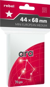 Rebel card sleeves: Mini European Medium (44x68 mm) Ara 100 pcs