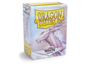 Koszulki na karty Dragon Shield Matte - białe - 100 sztuk