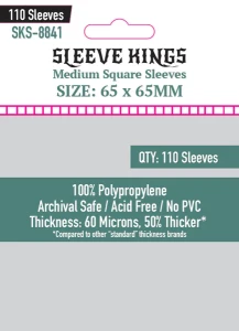 Koszulki na karty Sleeve Kings Square 65x65 mm 110 sztuk