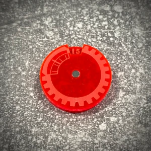 Licznik / dial do gier 1-15 - fluo czerwony