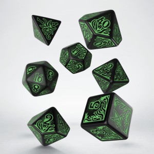 Komplet Kości "Zew Cthulhu" 7th Edition - Czarno-zielony