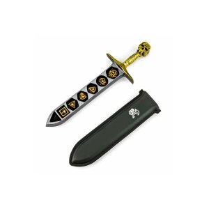Grim Dagger Dice Case/Holder with sheath cover-Gold