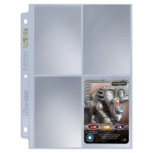 Strona do klasera Ultra-Pro Platinum Series 4 kieszenie na karty Jumbo (89x127 mm)