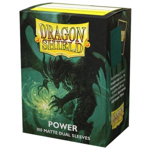 Dragon Shield card sleeves: Matte Dual - Metallic Green / Power - 100 pcs