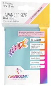 Koszulki na karty Gamegenic: Japanese Size Prime Sleeves (62x89 mm) - Clear - 60 sztuk
