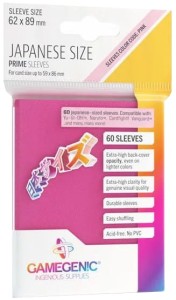 Koszulki na karty Gamegenic: Japanese Size Prime Sleeves (62x89 mm) - Pink - 60 sztuk