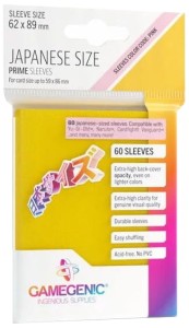 Koszulki na karty Gamegenic: Japanese Size Prime Sleeves (62x89 mm) - Yellow - 60 sztuk
