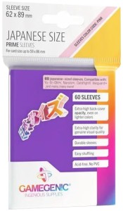 Koszulki na karty Gamegenic: Japanese Size Prime Sleeves (62x89 mm) - Purple - 60 sztuk