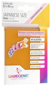 Koszulki na karty Gamegenic: Japanese Size Prime Sleeves (62x89 mm) - Orange - 60 sztuk