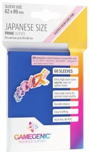 Koszulki na karty Gamegenic: Japanese Size Prime Sleeves (62x89 mm) - Blue - 60 sztuk