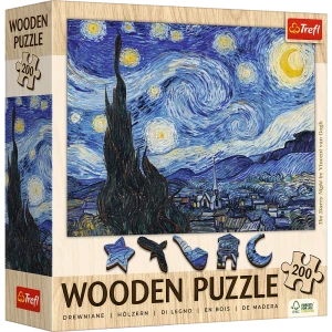 Wooden puzzle 200 - Starry Night, Vincent van Gogh