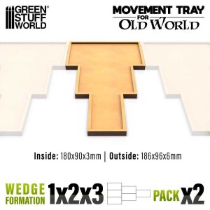 Green Stuff World: 2x Tacki Ruchu / Jednostek 180x90mm do Warhammer: Old World (Movement Tray)