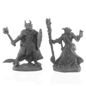 Reaper Miniatures: Dragonfolk Wizard and Cleric