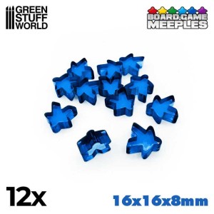 Green Stuff World: pionki 16x16x8mm - niebieskie