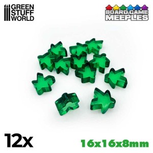 Green Stuff World: pionki 16x16x8mm - zielone