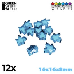 Green Stuff World: pionki 16x16x8mm - jasnoniebieskie