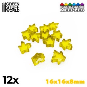 Green Stuff World: pionki 16x16x8mm - żółte