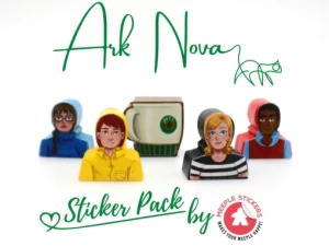 Meeple Stickers: zestaw naklejek do Ark Nova