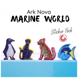 Meeple Stickers: zestaw naklejek do Ark Nova: Wodny Świat