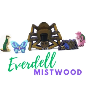 Meeple Stickers: zestaw naklejek do Everdell: Mgielny las