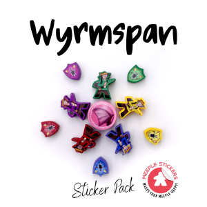 Meeple Stickers: zestaw naklejek do Na Skrzydłach Smoków