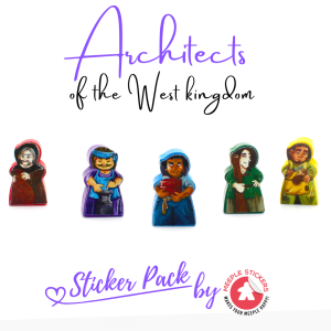 Meeple Stickers: zestaw naklejek do Architekci Zachodniego Królestwa