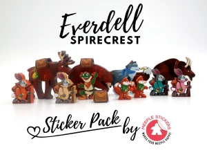 Meeple Stickers: zestaw naklejek do Everdell: Zimowy szczyt