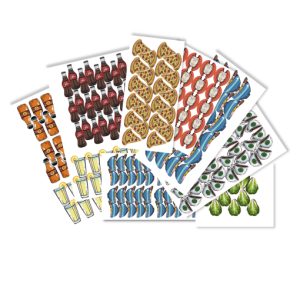 Meeple Stickers: zestaw naklejek do Food Chain Magnate: Ketchup