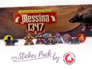 Meeple Stickers: zestaw naklejek do Messina 1347