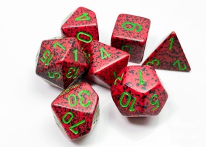 Kości Chessex - zestaw 7 kostek Speckled Strawberry
