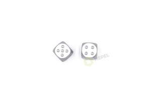 Kości Chessex - zestaw 2 kostek k6 16mm   Aluminum Metallic