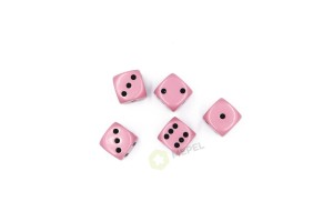 Kości Chessex - kostka k6 16mm Opaque Pastel Pink/black