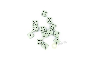 Kości Chessex - kostka k6 12mm Opaque Pastel Green/black