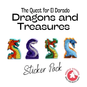 Meeple Stickers: zestaw naklejek do Wyprawa do El Dorado: Mokradła i smoki
